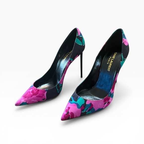Saint Laurent Shoes - Saint Laurent Zoe Floral Print Fabric Pointed Toe Pumps EU 36.5 US 6.5